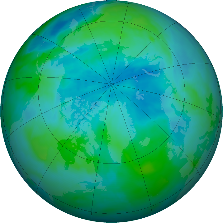 Arctic ozone map for 03 September 2011